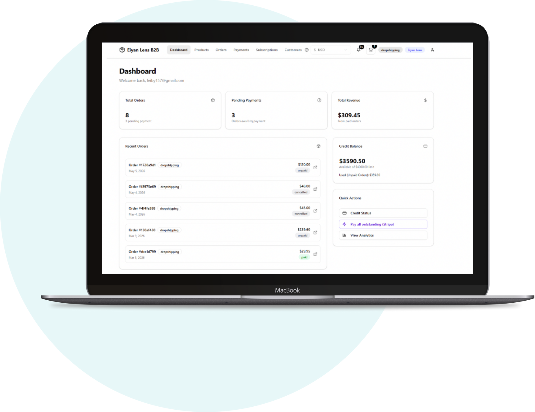 Manage orders and track revenue in one integrated platform.